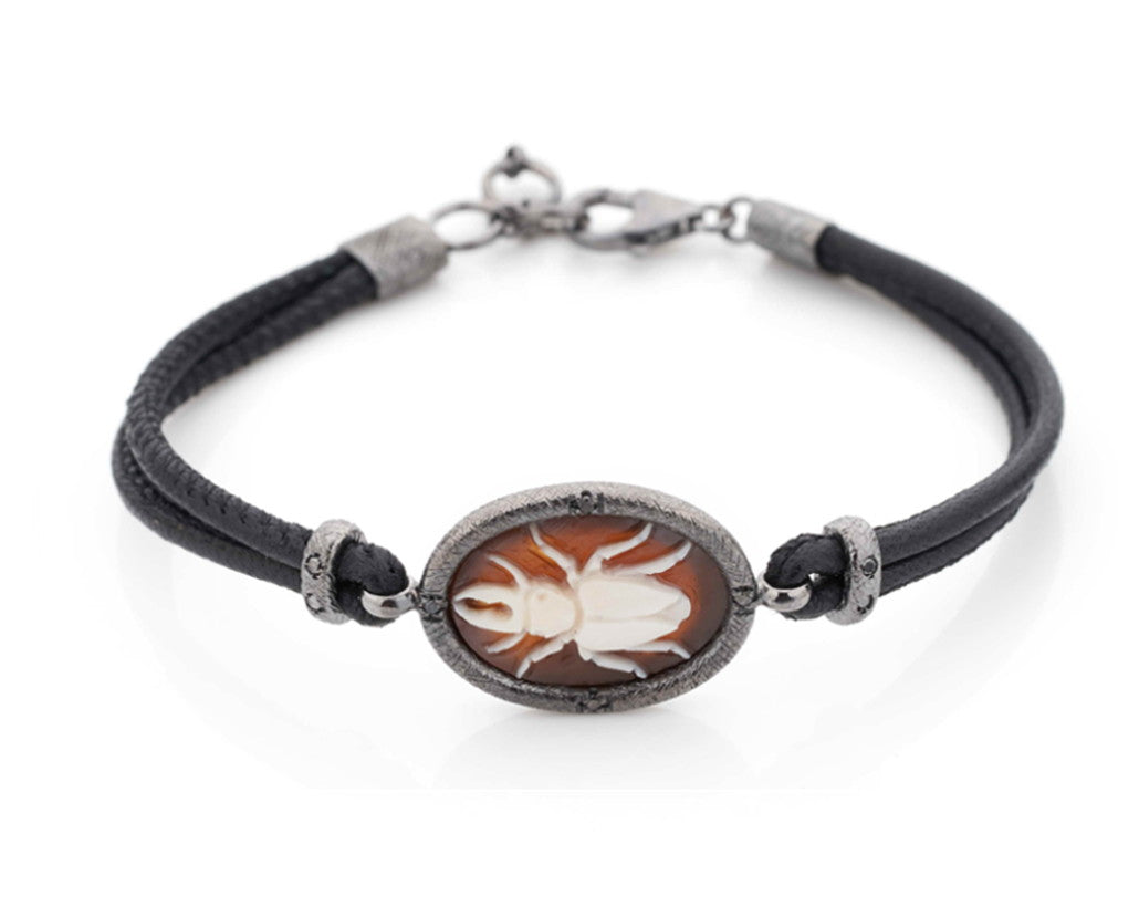 "SCARAB" — hand-carved cameo bracelet by AMEDEO