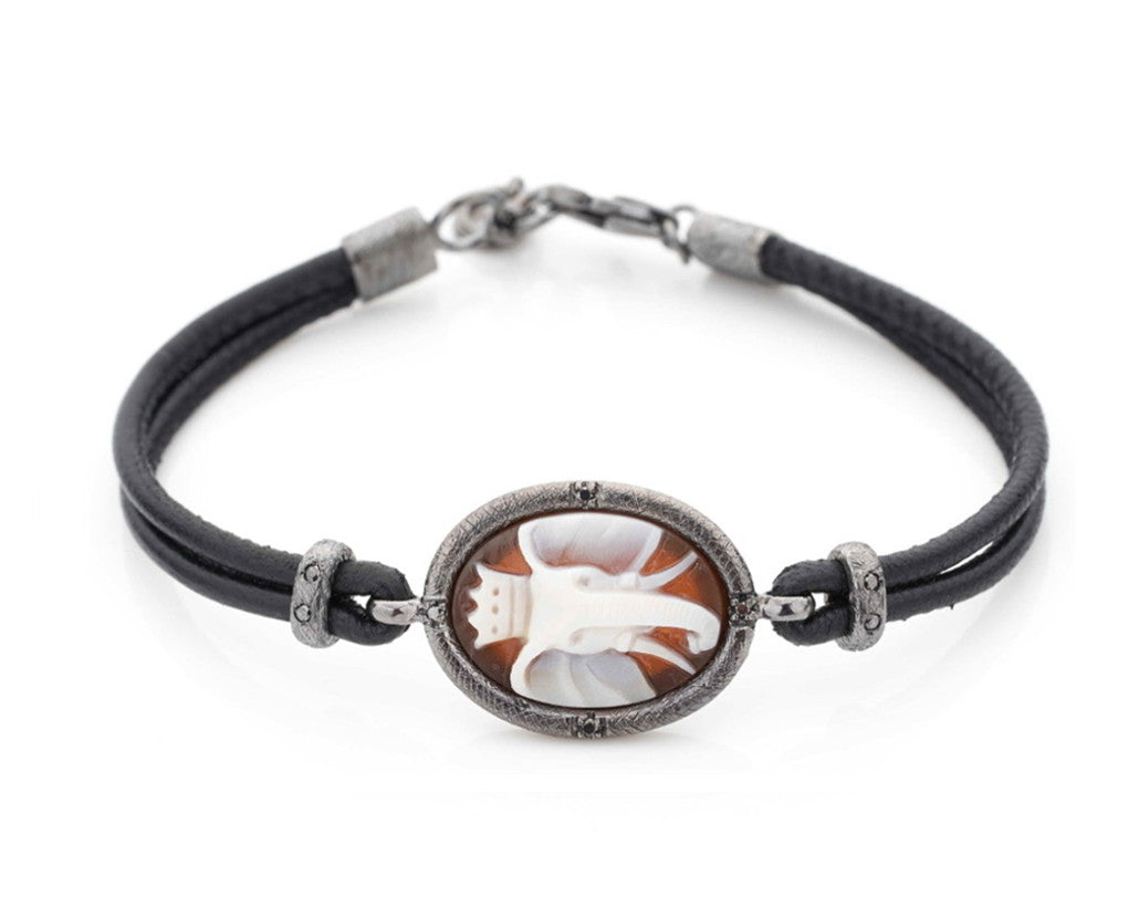 "Royal Elephant" — hand-carved cameo bracelet by AMEDEO