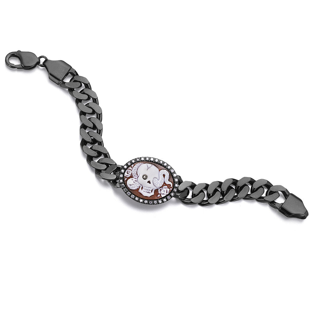 "Memento Mori" — hand-carved cameo bracelet by AMEDEO