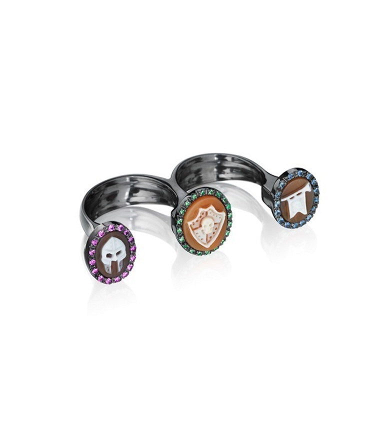 "MEDIOEVO" DOUBLE FINGER RING